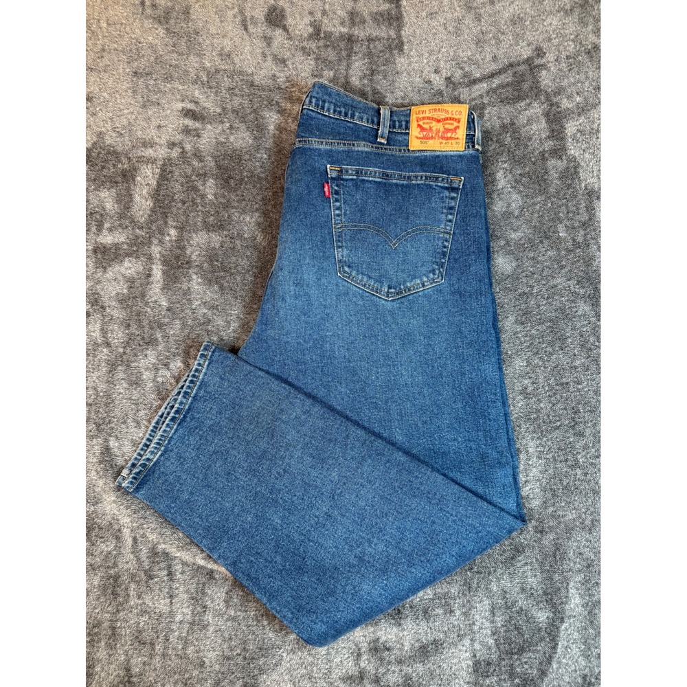 Levi Strauss Co 505 Mens Jeans Blue Denim W40 L30 Straight Fit